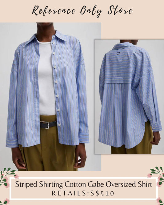 TB Striped Shirting Cotton Gabe Oversized Shirt