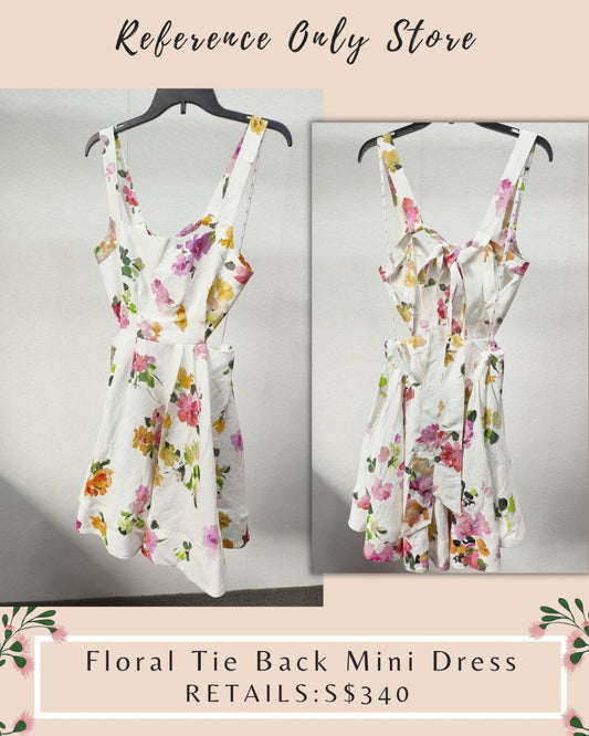 AJ  Floral Tie Back Mini Dress