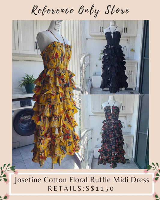 UJ Josefine Cotton Ruffle Midi Dress