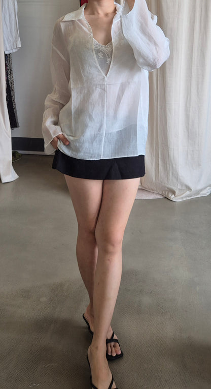 EDI Whisper layered 2 piece top in ramie lyocell