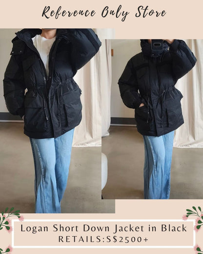 MK Logan Short Down Jacket in Black
