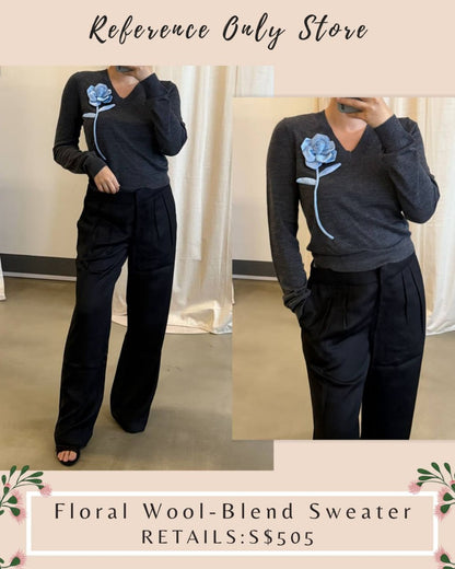 Sp Floral wool blend sweater