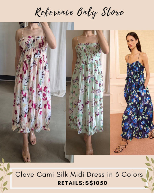 UJ Clove Cami silk dress in 3 colors