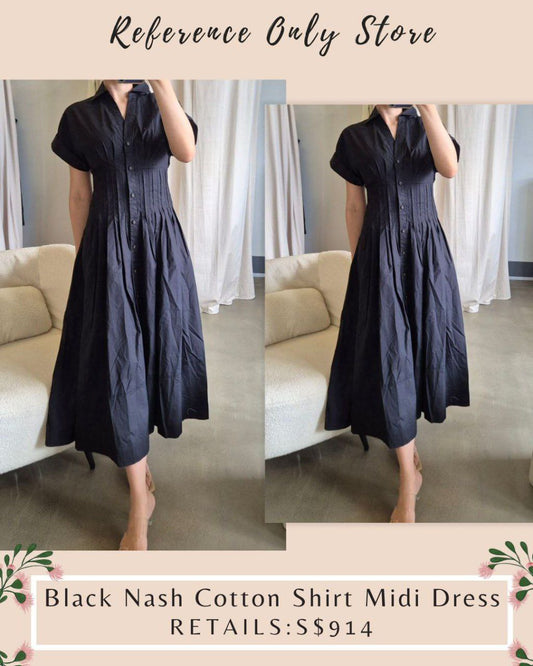 Cc Black Nash shirt dress midi