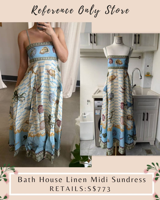 AM Bath House Linen Midi Sun Dress