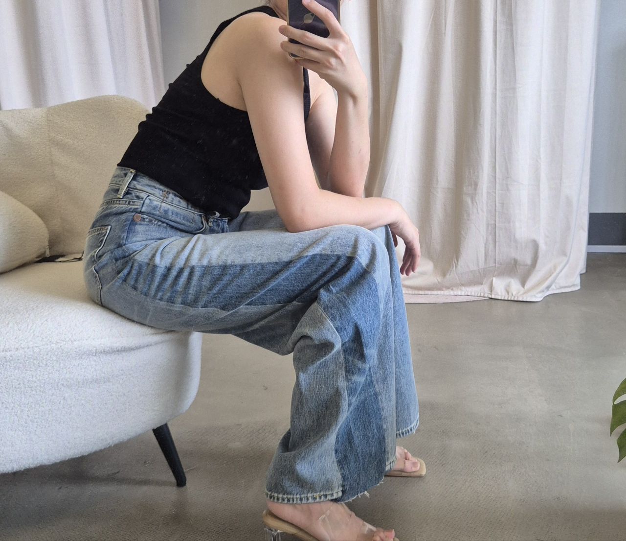 R D'arcy cotton wide leg pants jeans