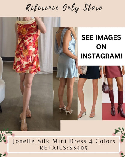New colors ! Ref Jonelle silk mini dress in 4 colors