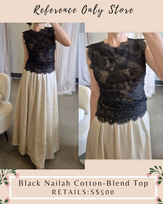 DN Black Nailah cotton blend top