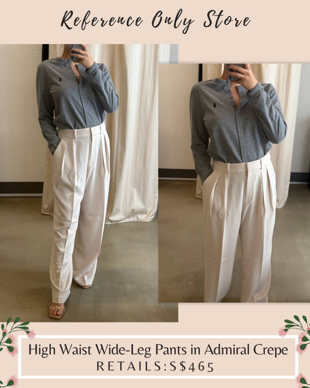 TH Admiral crepe high waist wide leg pants