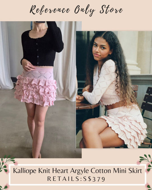 lsf Kalliope knit heart cotton mini skirt