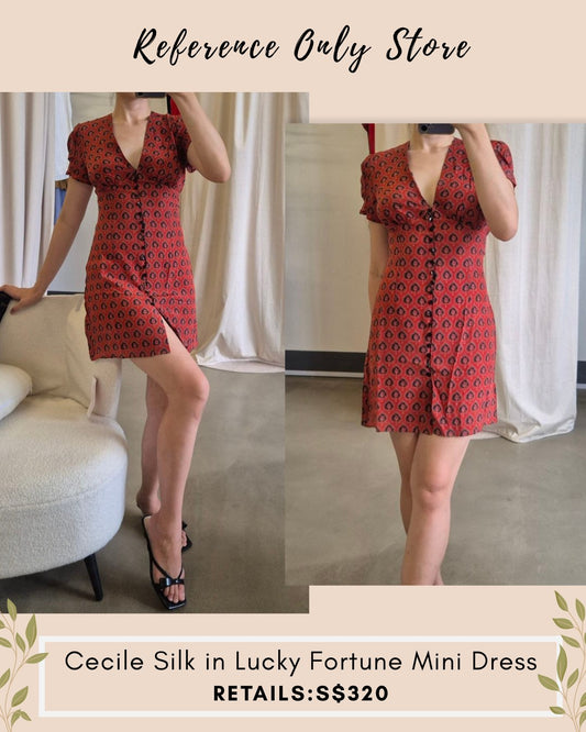 🎁 RP Cecile silk in lucky fortune mini dress