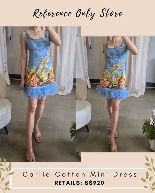cc Carlie cotton blue mini dress