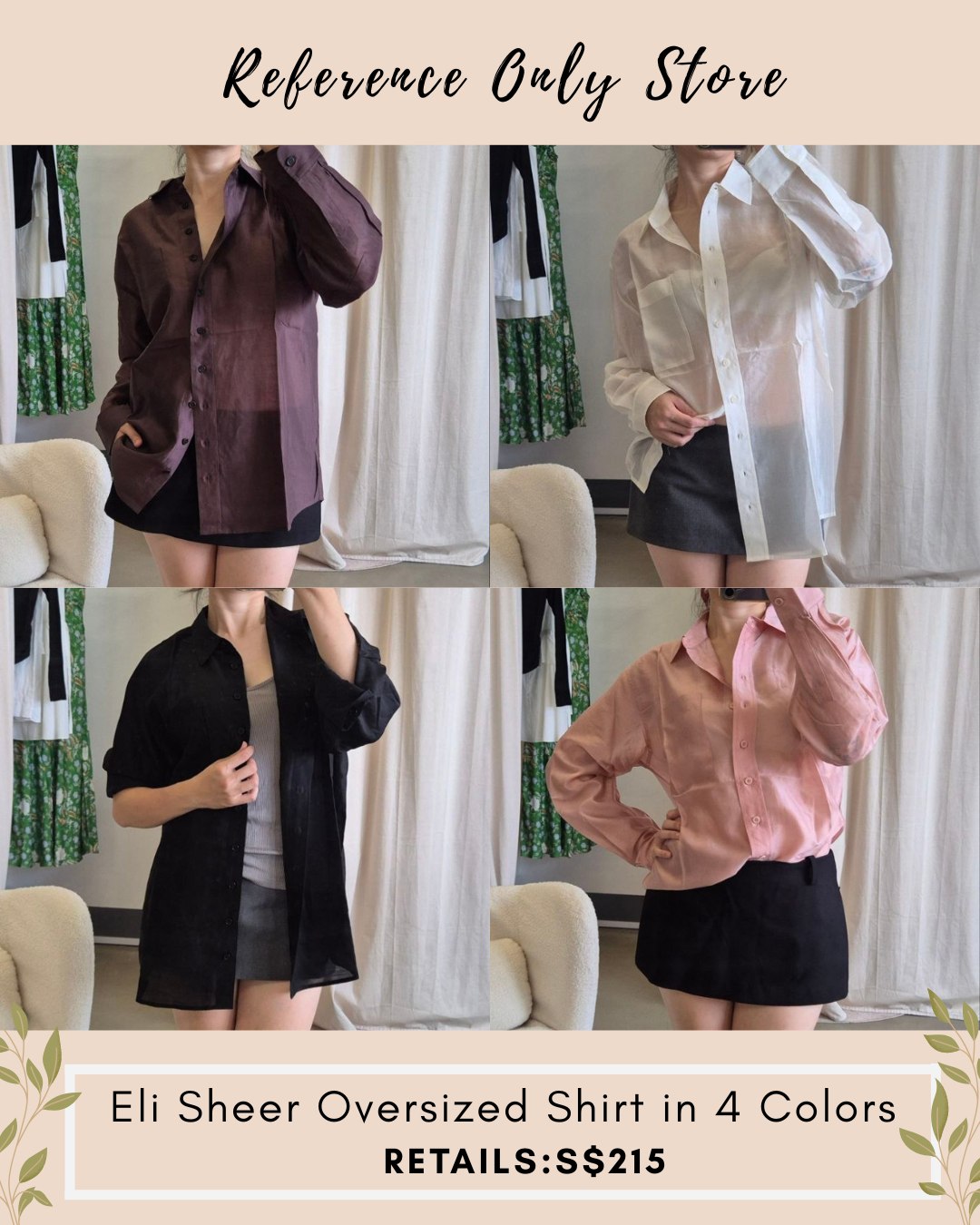 Ref Eli Sheer oversized shirt