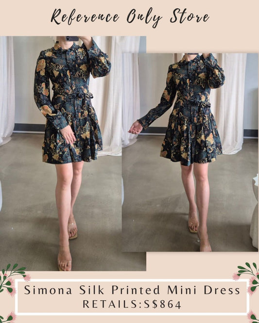 UJ Simona silk printed mini dress