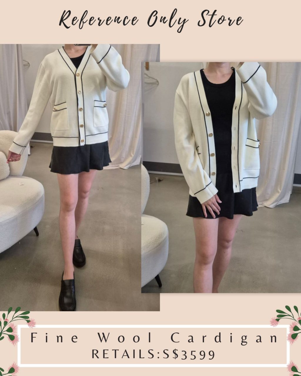 GC Fine Wool Cardigan Top