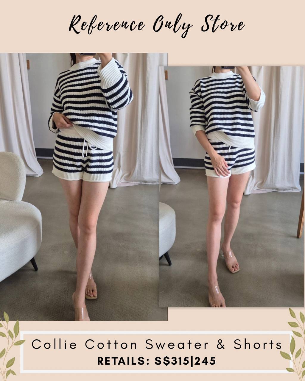 Ref Collie organic cotton sweater and shorts