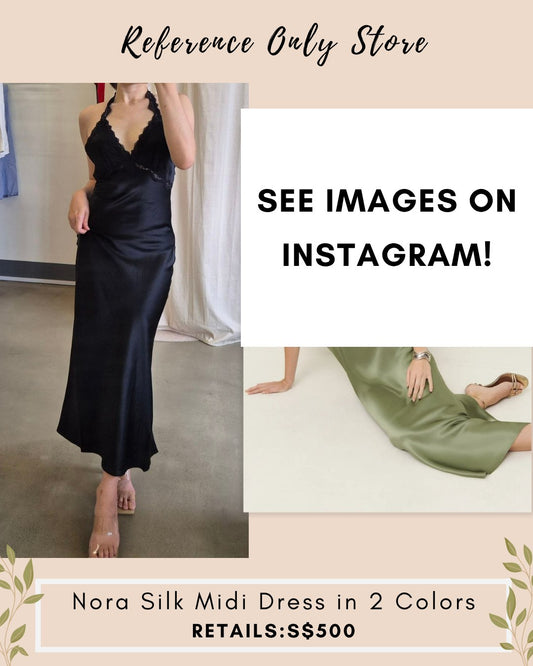 Ref Nora silk midi dress in 2 colors