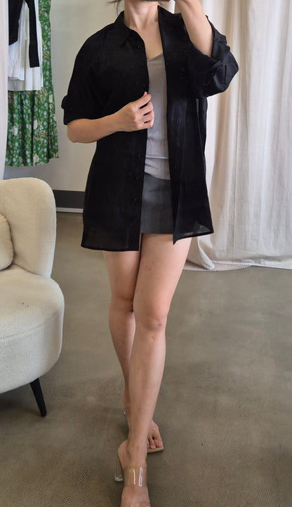 Ref Eli Sheer oversized shirt