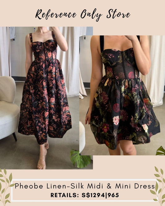 CC Pheobe silk linen midi mini dress