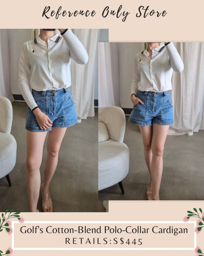 RL Golf cotton blend polo collar cardigan