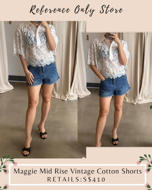 AO Maggie Mid Rise Vintage cotton shorts