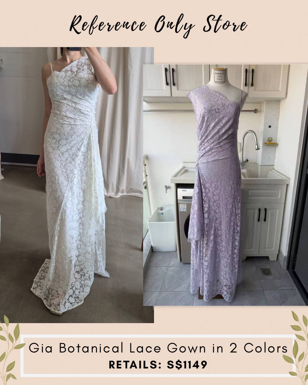 ALC Gia botanical lace gown in 2 colors