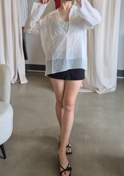 EDI Whisper layered 2 piece top in ramie lyocell