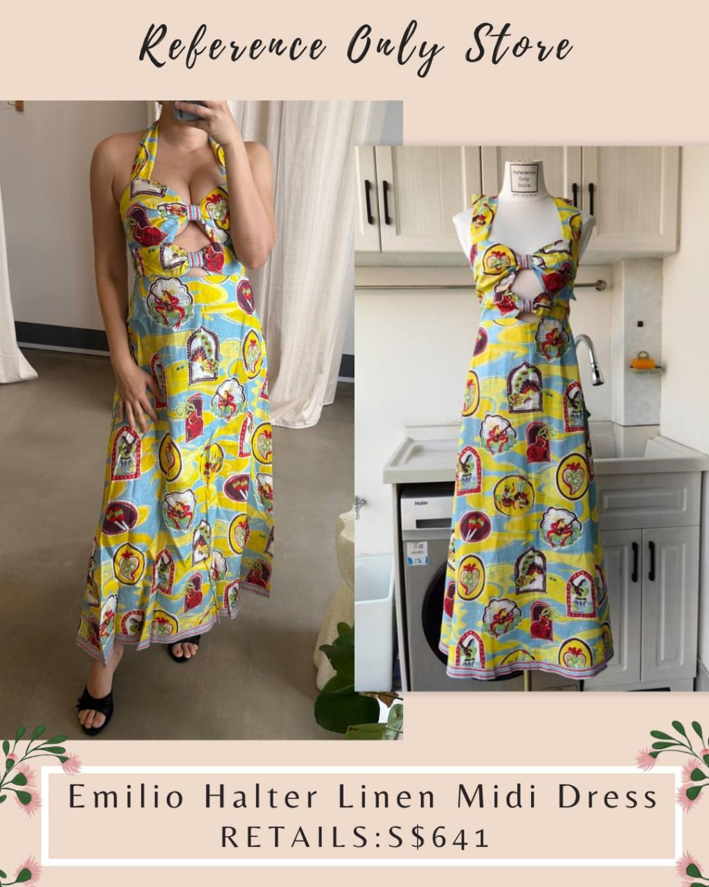 AM Emilio linen midi dress