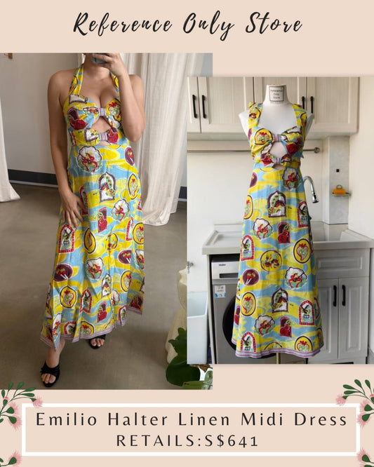 AM Emilio linen midi dress