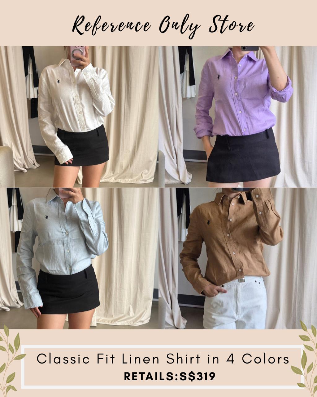 RL Classic fit linen shirt in 4 colors
