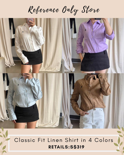 RL Classic fit linen shirt in 4 colors