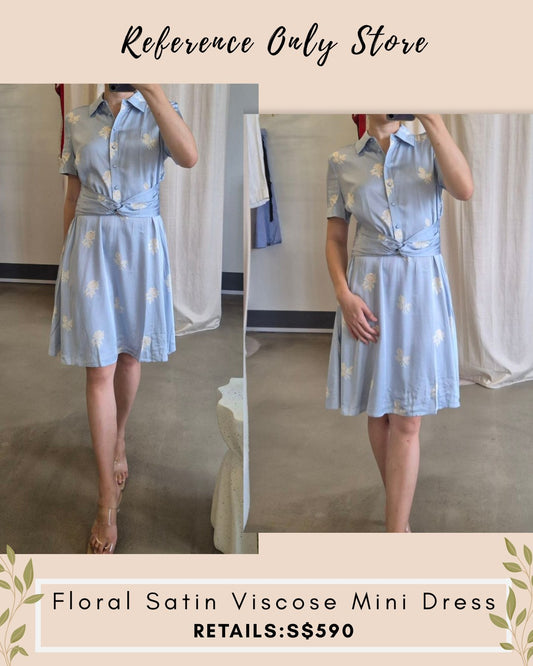 CP floral satin mini viscose dress