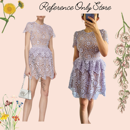 SP Lilac Rose Lace Mini Dress