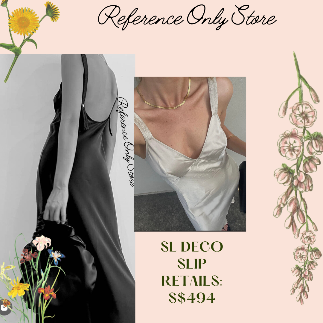 SL Deco Silk Slip Midi Dress