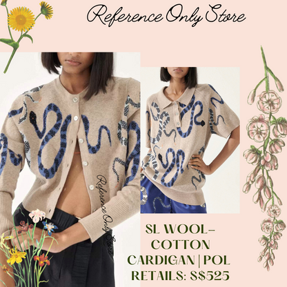 SL Snakes Wool - Cotton Cardigan | Polo Shirt