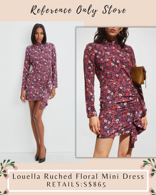 VB Louella Ruched Mini Floral Dress