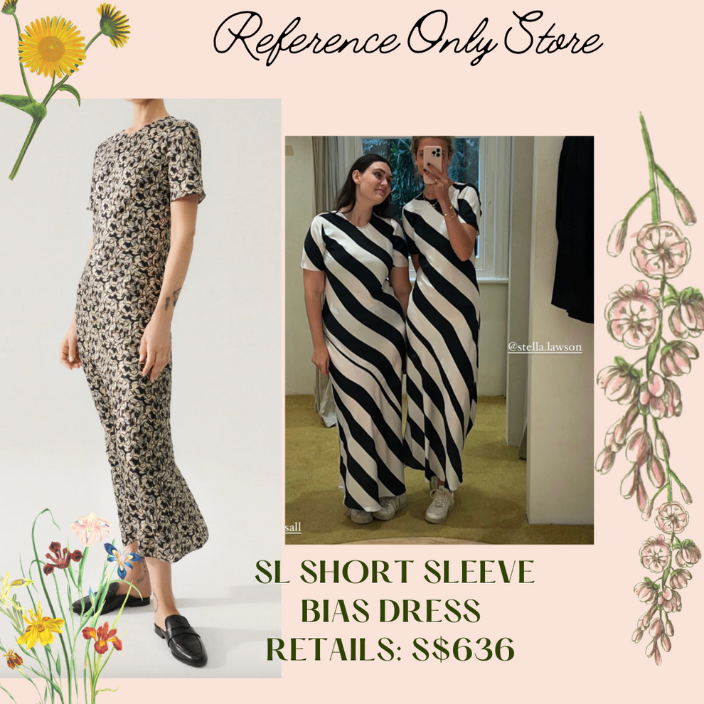Short Sleeve Bias Dress Fibonacci Black main image 0
