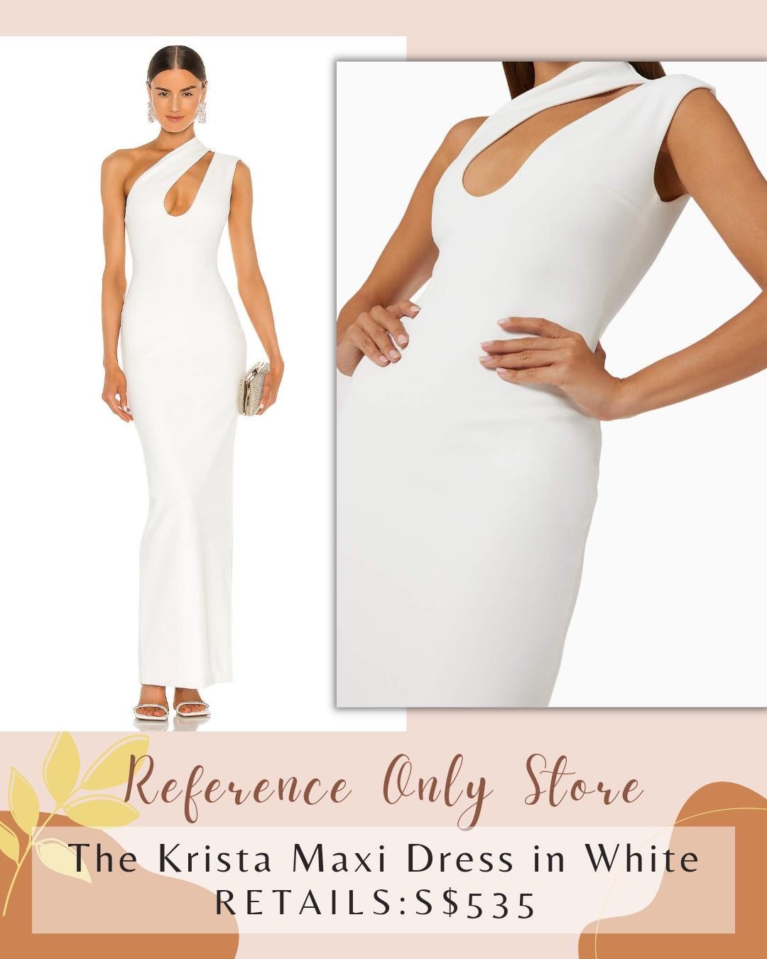 SL Krista Maxi Dress Gown in Ivory White